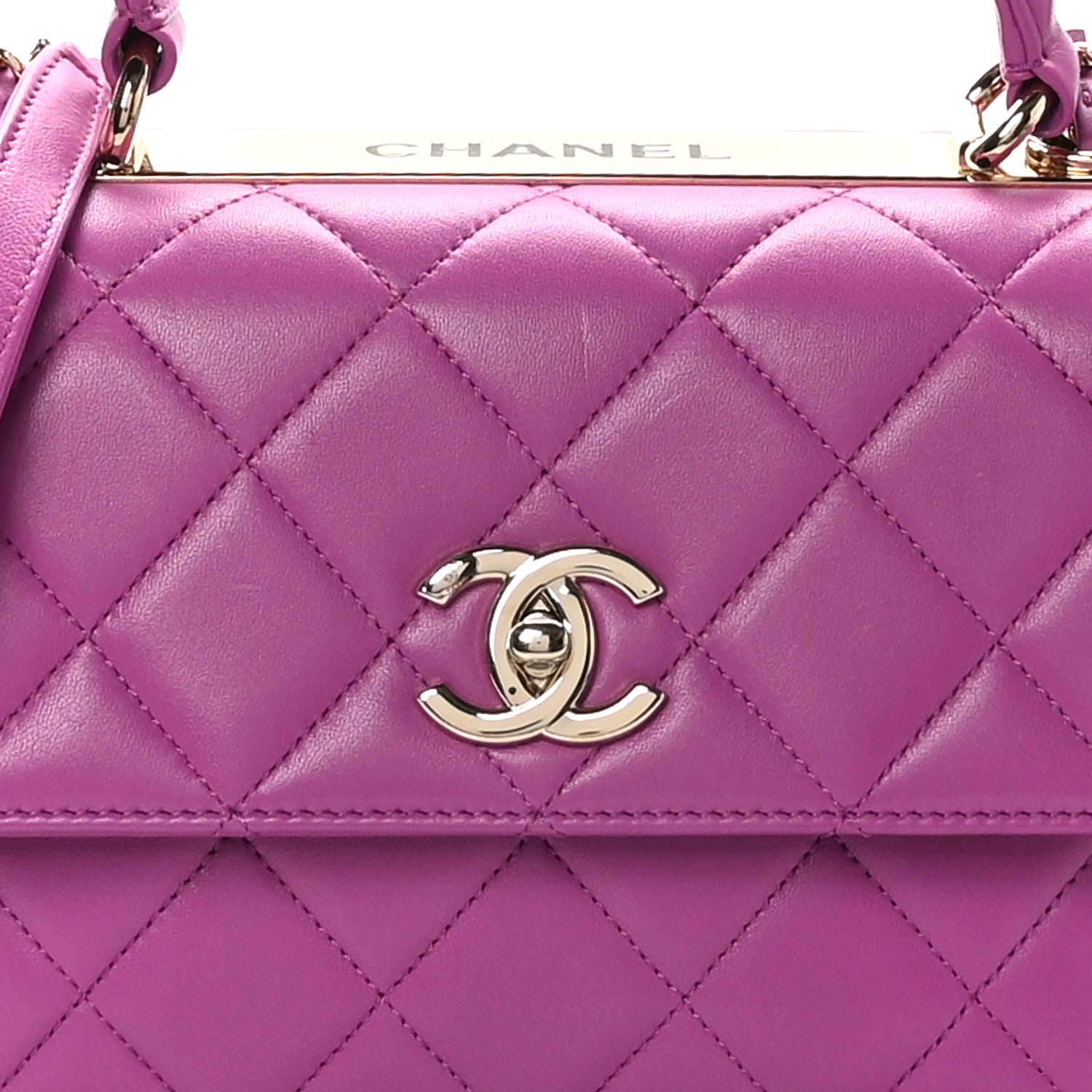 Chanel Lambskin Quilted Small Trendy CC Flap Dual Handle Bag Pink 9 of 11