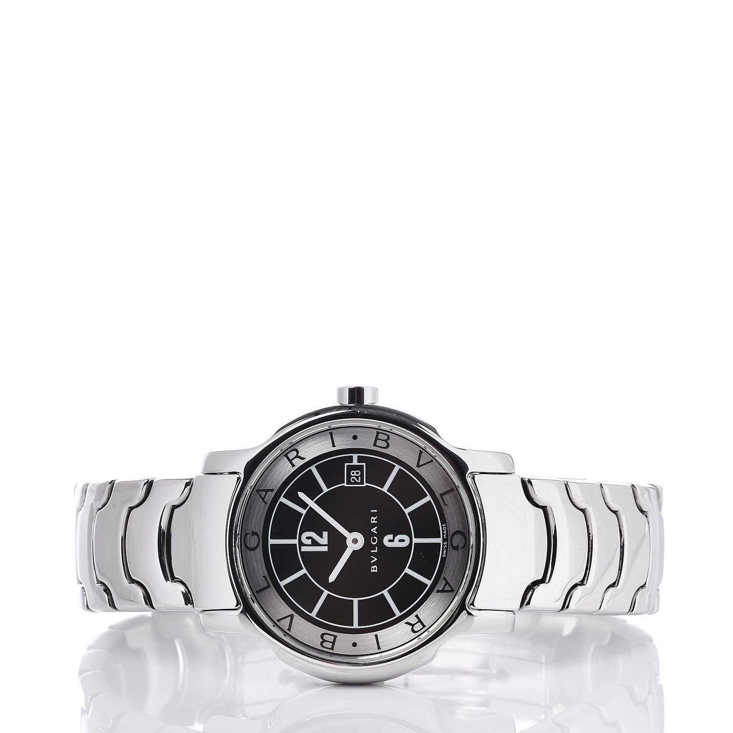 Bulgari Stainless Steel 29mm Solotempo Quartz Watch Black 3 of 6