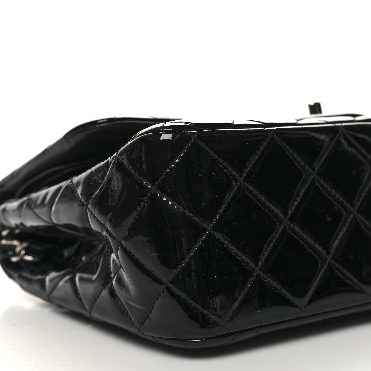 Chanel Patent Quilted Jumbo Double Flap Black 10 of 11