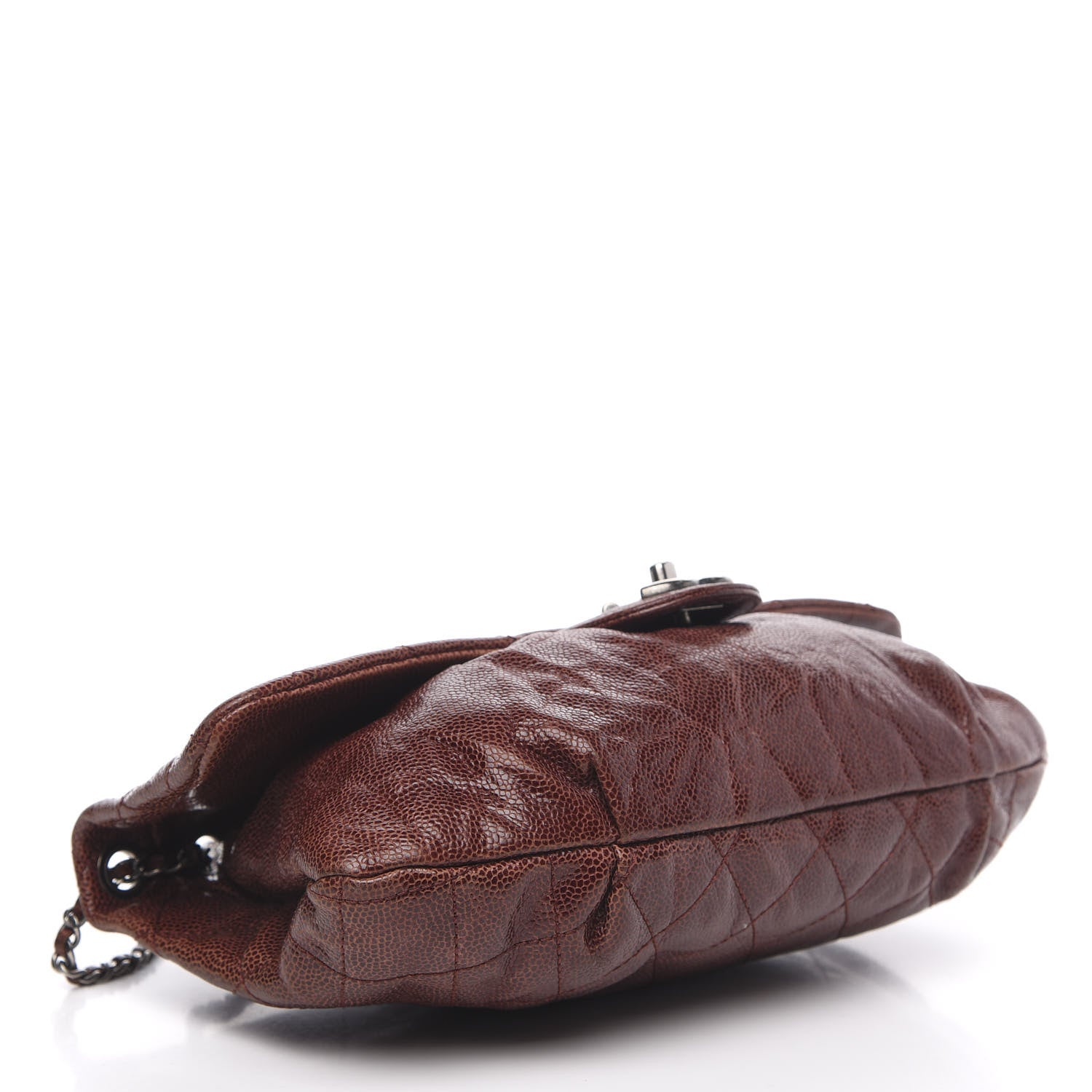 Chanel Caviar Quilted Medium Elastic Flap Bordeaux 4 of 12