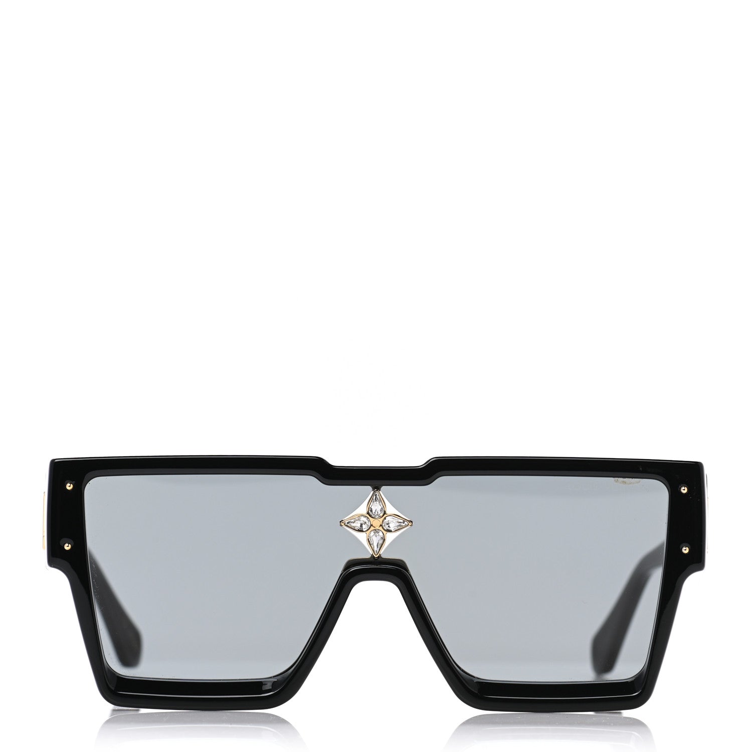 Louis Vuitton Acetate Swarovski Crystal Cyclone Sunglasses Z1578W Black 2 of 9