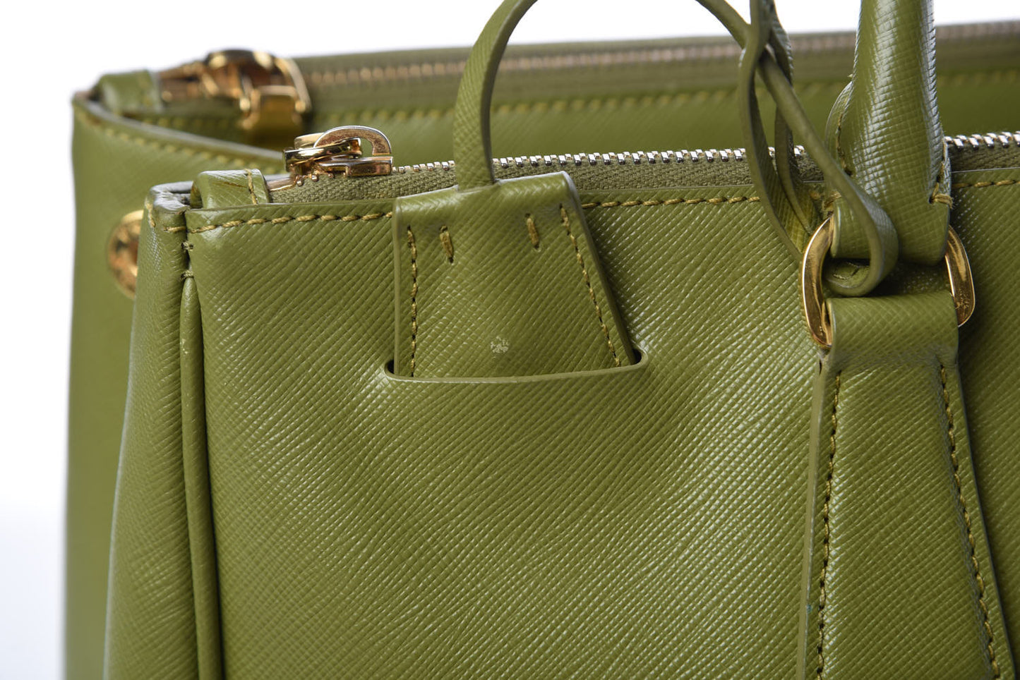 Saffiano Large Galleria Double Zip Tote Edera