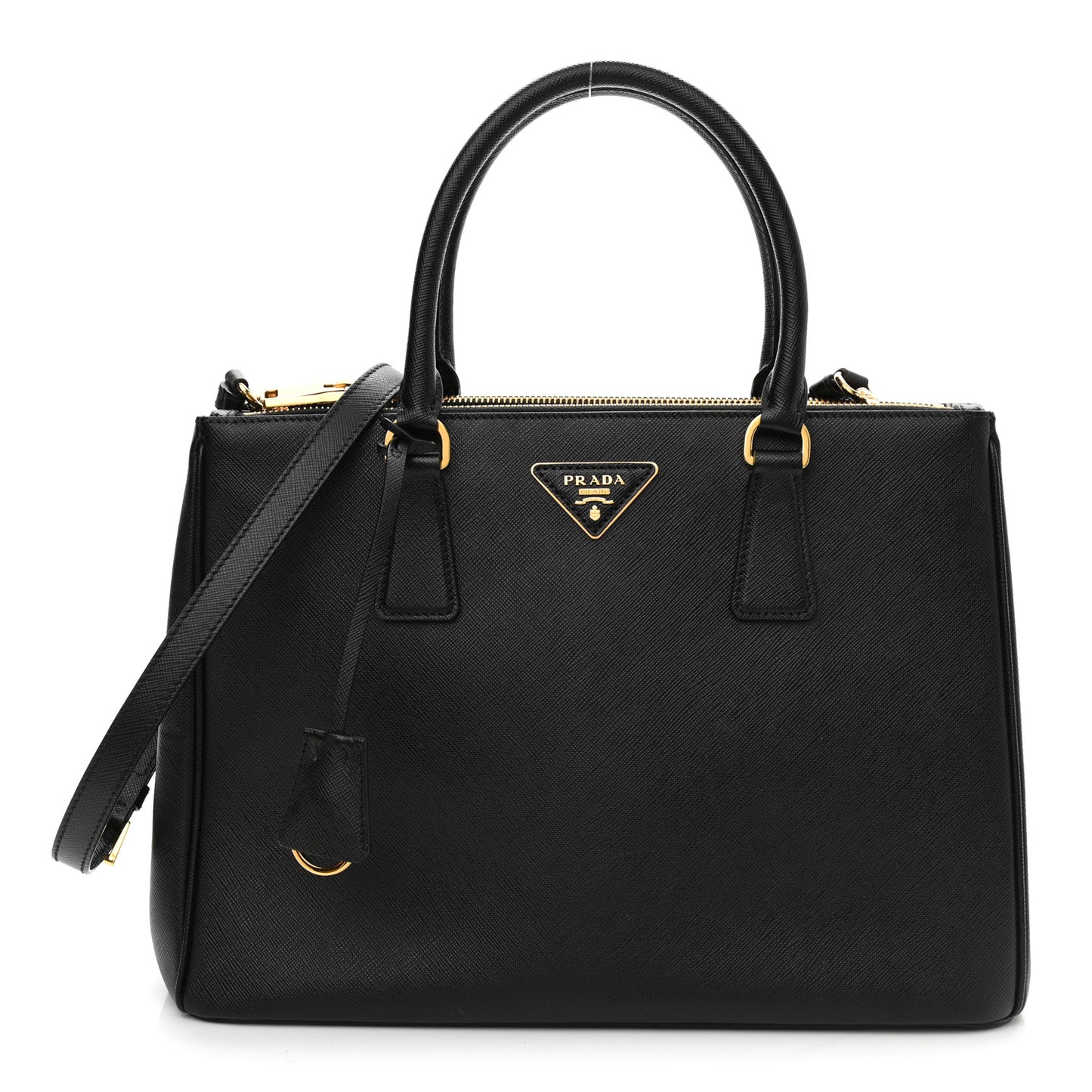 Saffiano Lux Large Galleria Double Zip Tote Baltico