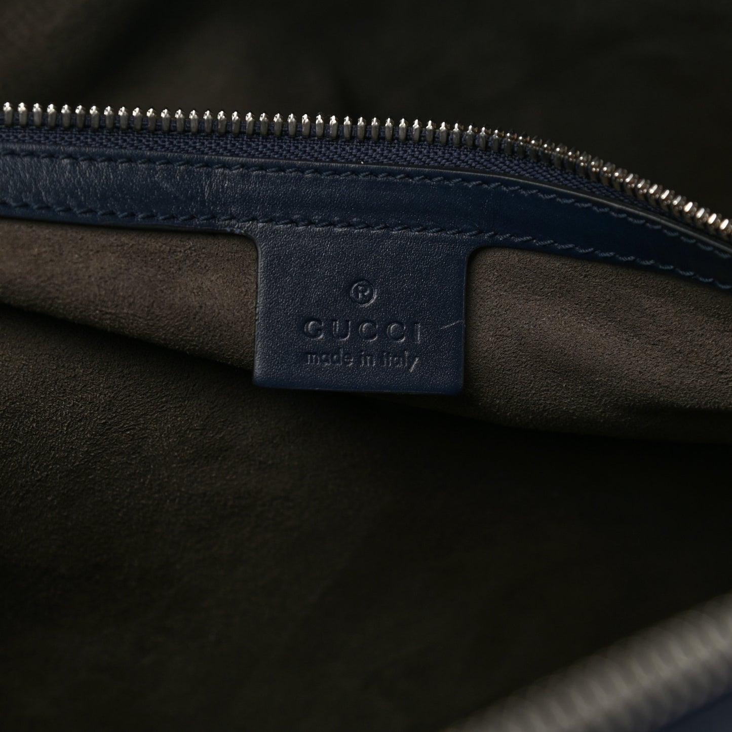Guccissima Signature Large Duffle Blue