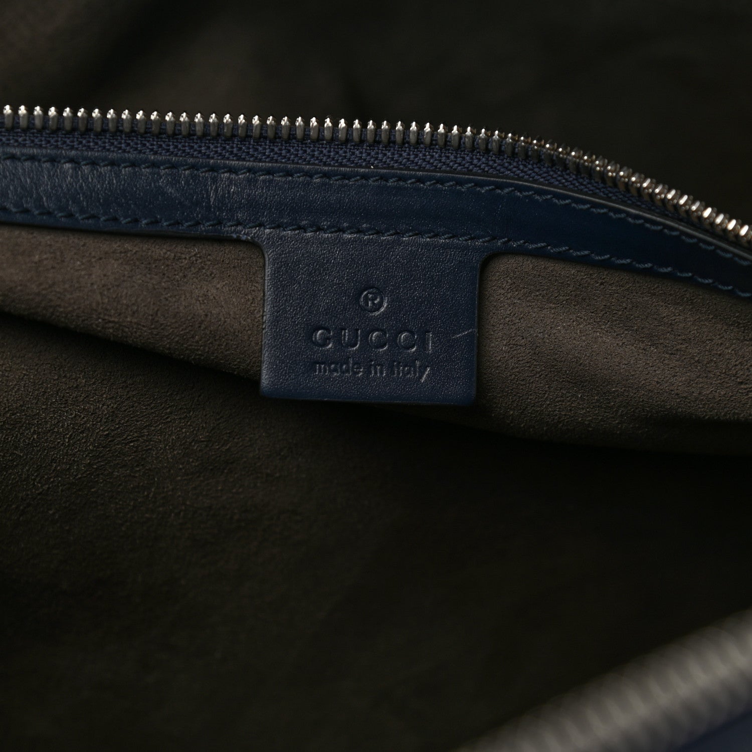 Gucci Guccissima Signature Large Duffle Blue 5 of 13