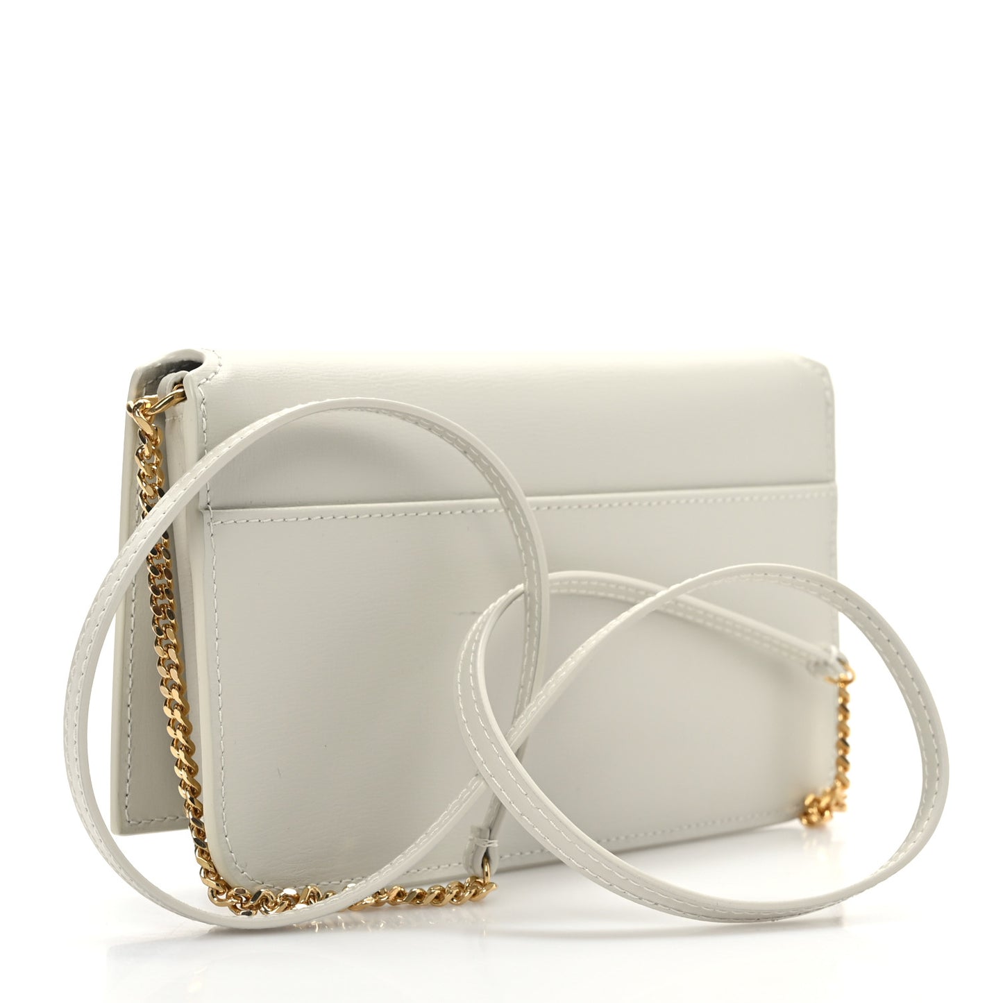 Smooth Calfskin Monogram Phone Holder Crossbody Blanc Vintage