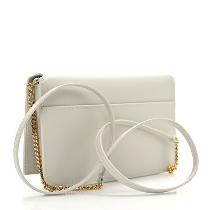 Saint Laurent Smooth Calfskin Monogram Phone Holder Crossbody Blanc Vintage 3 of 9