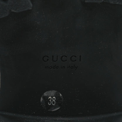 Gucci Nappa Cordovan Lux GG Matelasse Buckled Platform Lug Sole 60mm Loafers 38 Black 7 of 9