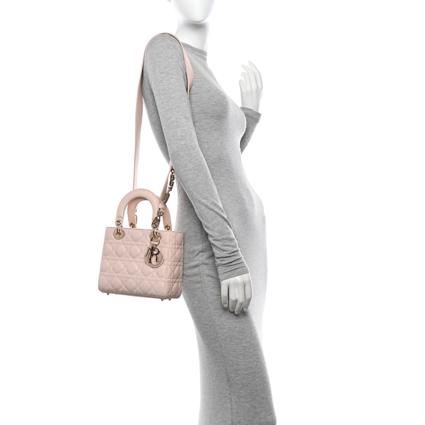 Lambskin Cannage Small My ABCDior Lady Dior Light Pink