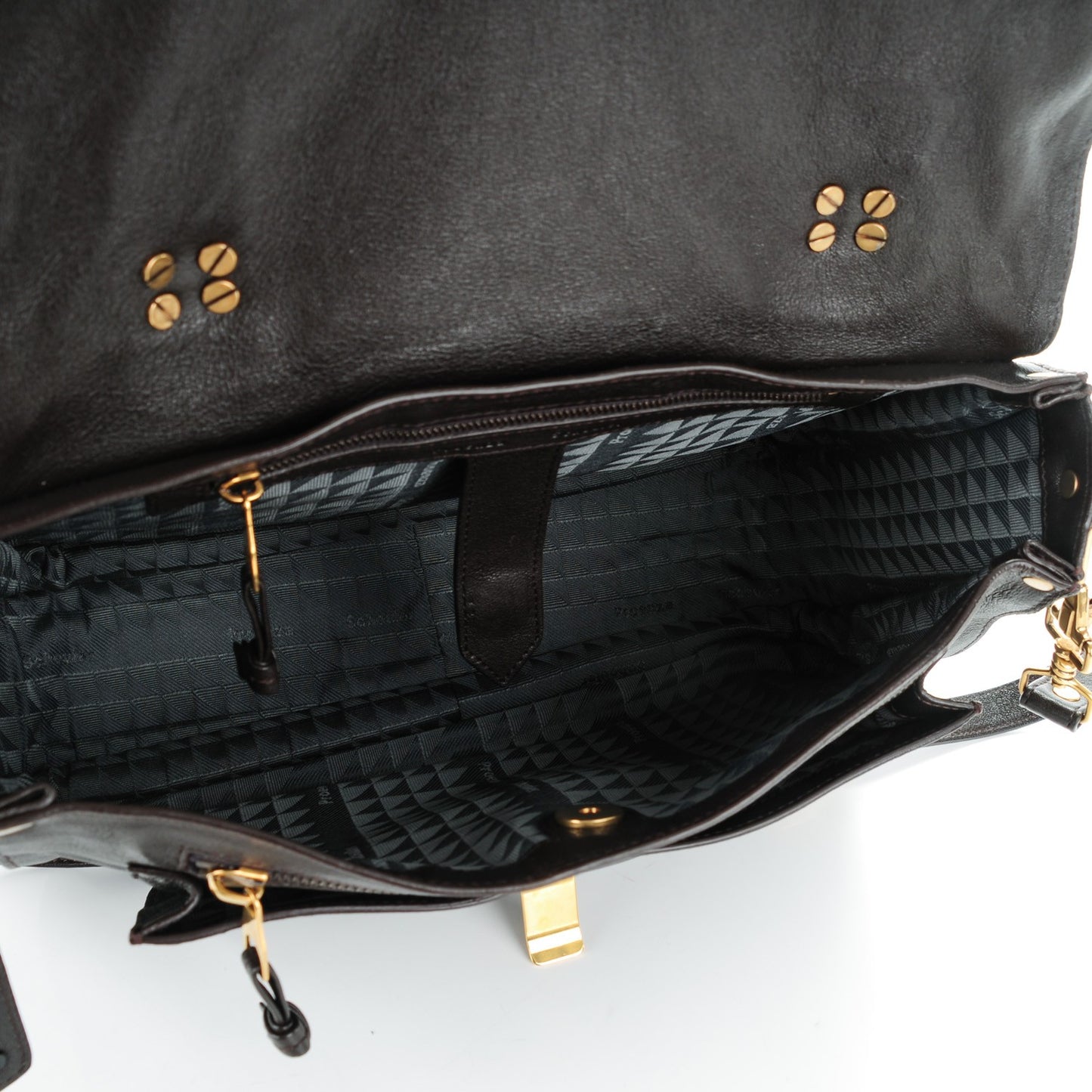 Lambskin Medium PS1 Satchel Dark Chocolate