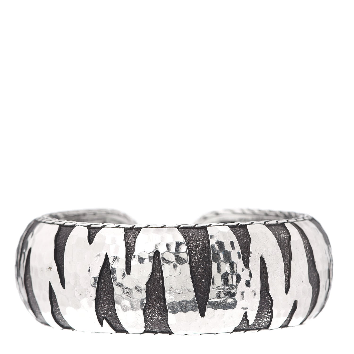 John Hardy Sterling Silver Palu Macan Tiger Stripe Cuff Bracelet 1 of 5