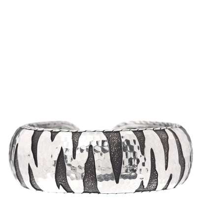 John Hardy Sterling Silver Palu Macan Tiger Stripe Cuff Bracelet 1 of 5