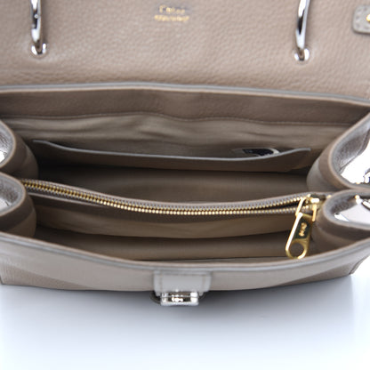 Chloe Shiny Grained Calfskin Medium Aby Day Shoulder Bag Motty Grey 5 of 9