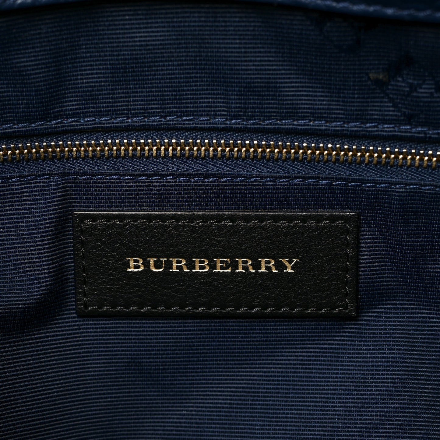 Heritage Grain Check Embossed Medium Dewsbury Tote Blue Carbon