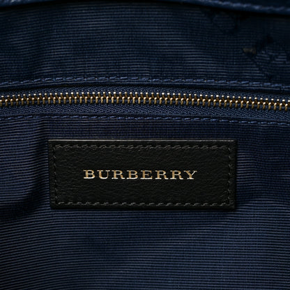 Burberry Heritage Grain Check Embossed Medium Dewsbury Tote Blue Carbon 6 of 9