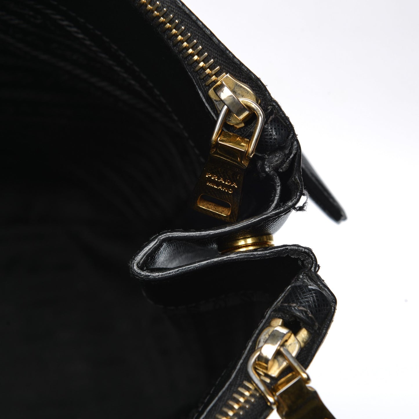 Saffiano Lux Extra Large Galleria Double Zip Tote Black