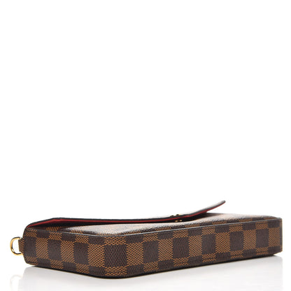Louis Vuitton Damier Ebene Pochette Felicie Chain Wallet 4 of 8