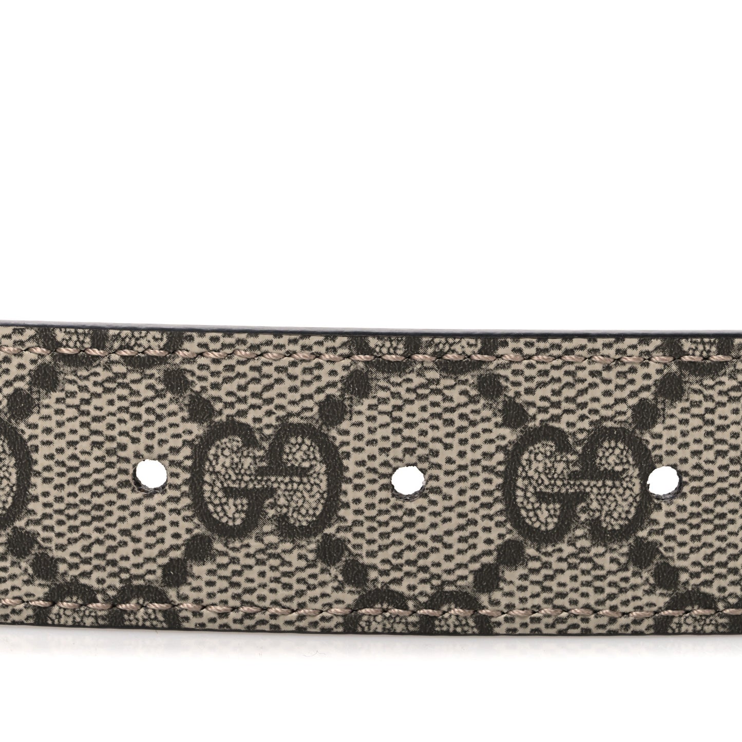 GG Supreme Monogram Plutone Calfskin Double G Reversible 30mm Belt 80 32 Beige Ebony Rosso Ancora