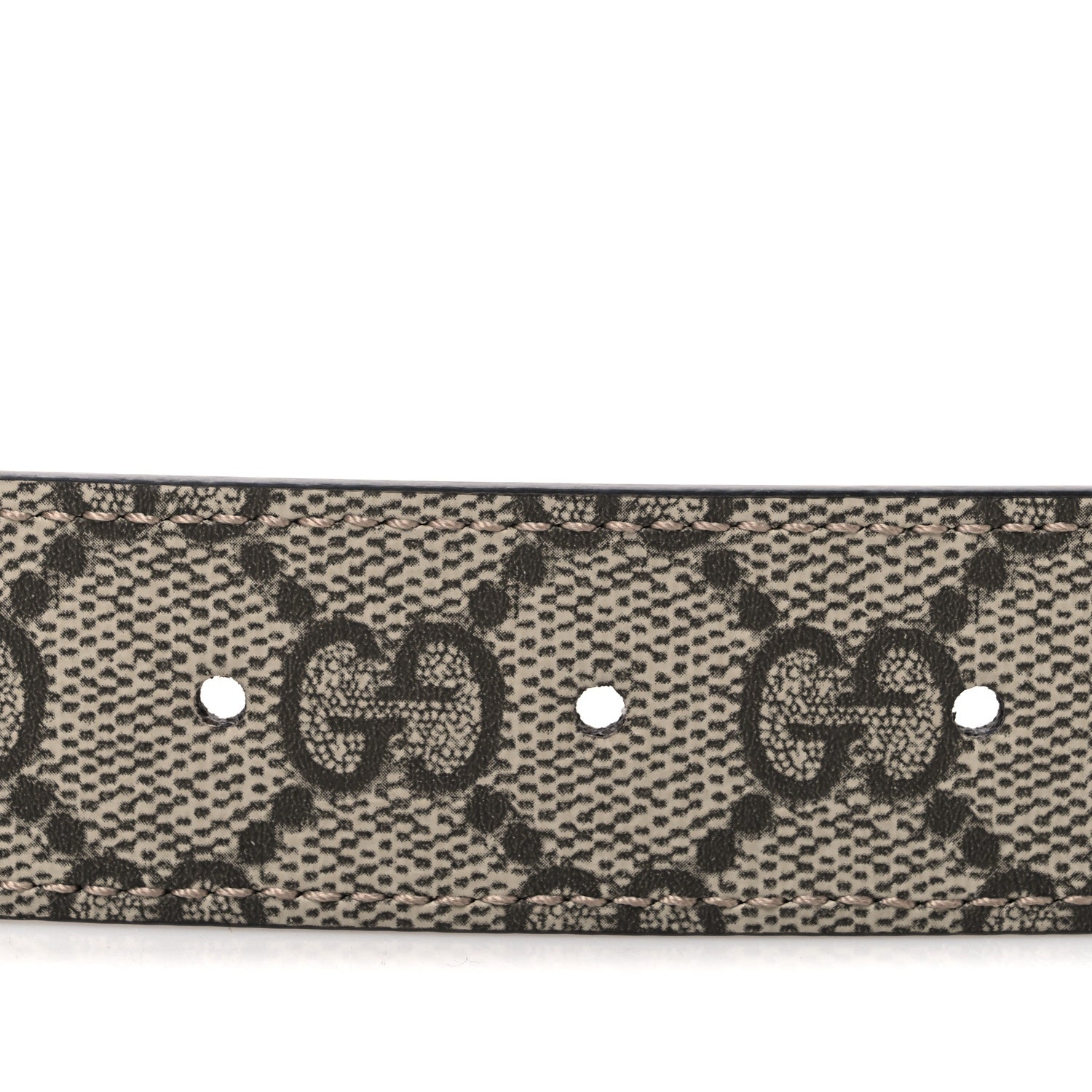 Gucci GG Supreme Monogram Plutone Calfskin Double G Reversible 30mm Belt 80 32 Beige Ebony Rosso Ancora 3 of 6