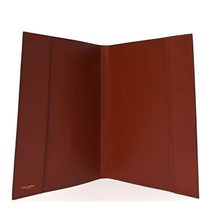Saint Laurent Classic Toile Monogram A6 Agenda Sleeve Chocolate Kaki 4 of 6