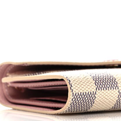 Louis Vuitton Damier Azur Victorine Wallet Rose Ballerine 8 of 10