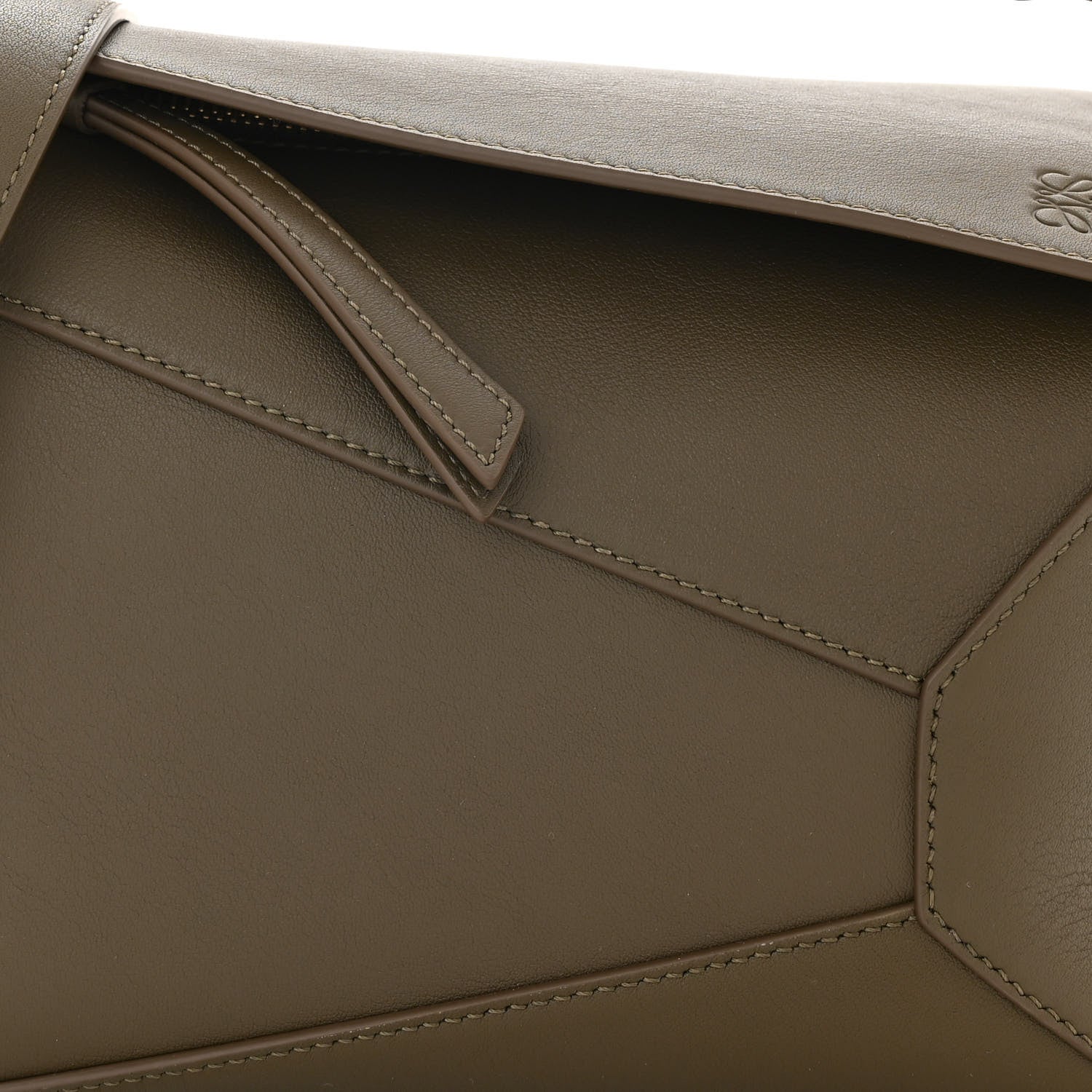 Loewe Calfskin Small Puzzle Bag Dark Khaki Green 7 of 9