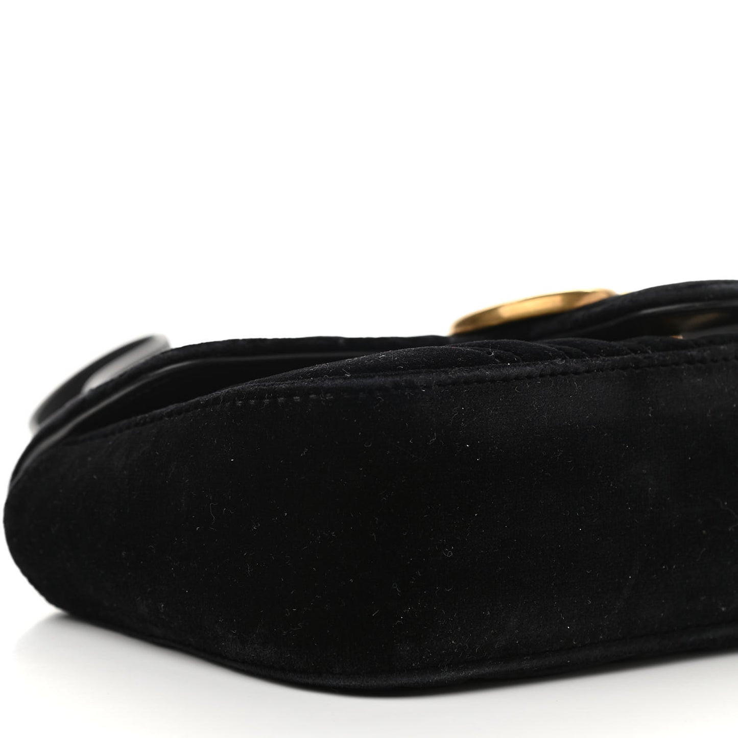 Velvet Matelasse Mini GG Marmont Shoulder Bag Black