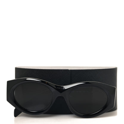 Prada Acetate Oval Symbole Sunglasses SPR 20Z Black 7 of 7