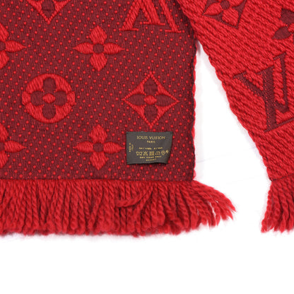 Louis Vuitton Wool Silk Logomania Scarf Rubis 3 of 3