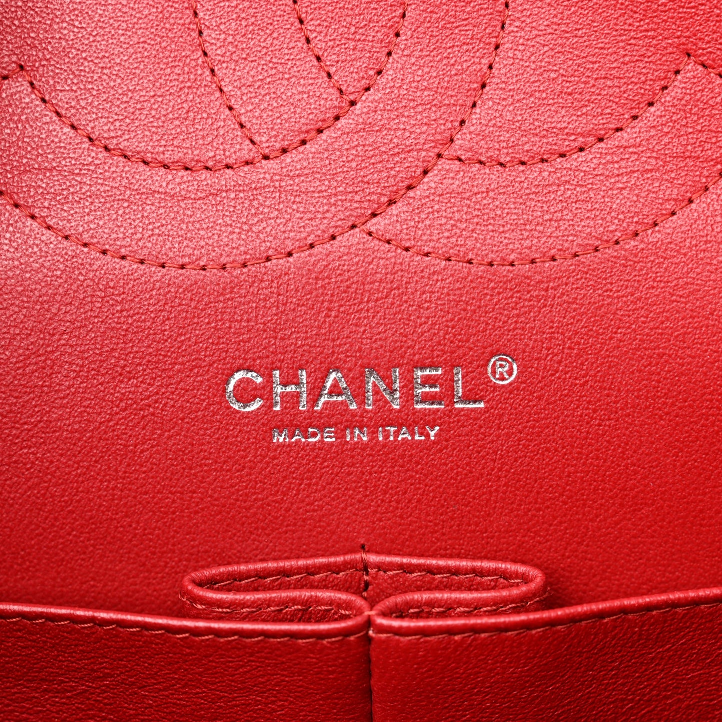 Caviar Quilted Jumbo Double Flap Dark Red