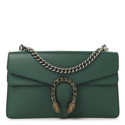 Gucci Pebbled Calfskin Small Dionysus Shoulder Bag Emerald 1 of 11
