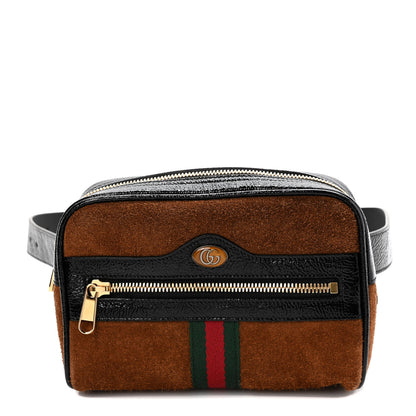 Gucci Suede Small Ophidia Belt Bag 85 34 Brown 1 of 12