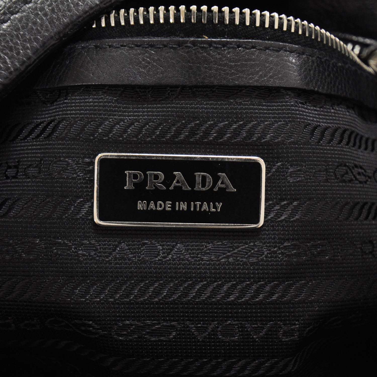 Prada Tessuto Nylon Easy Foldover Pushlock Satchel Black 7 of 7