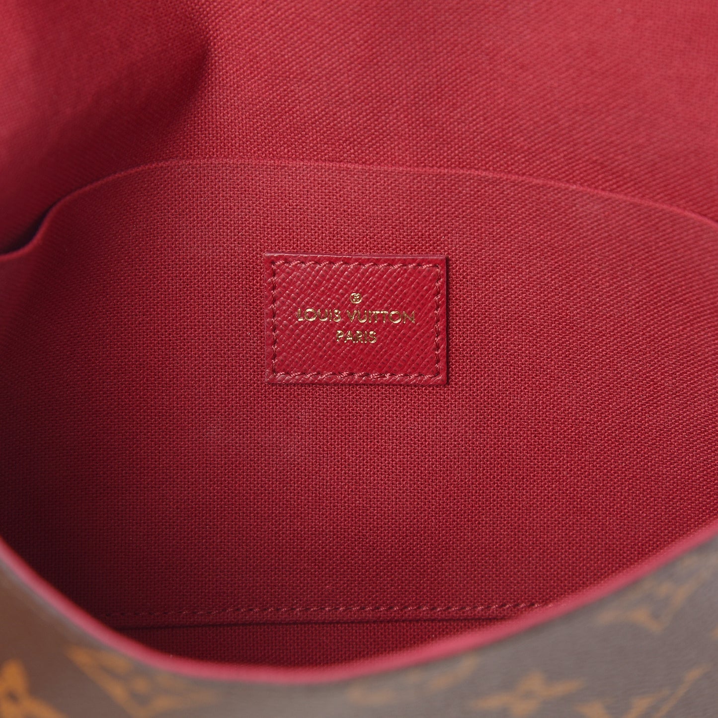 Monogram Pochette Felicie Chain Wallet Fuchsia
