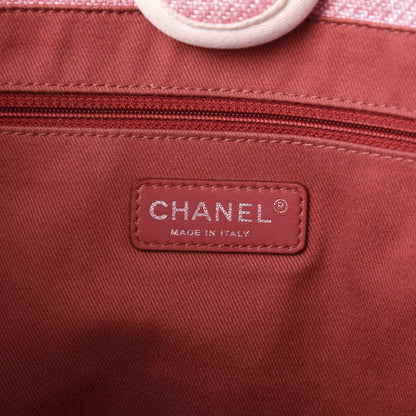 Chanel Canvas Small Deauville Tote Pink 11 of 13