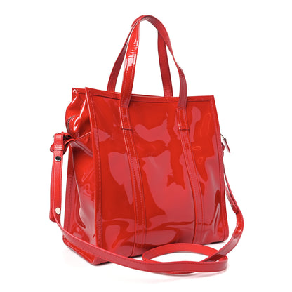 Balenciaga Patent Small Bazar Shopper Tote Red 3 of 10