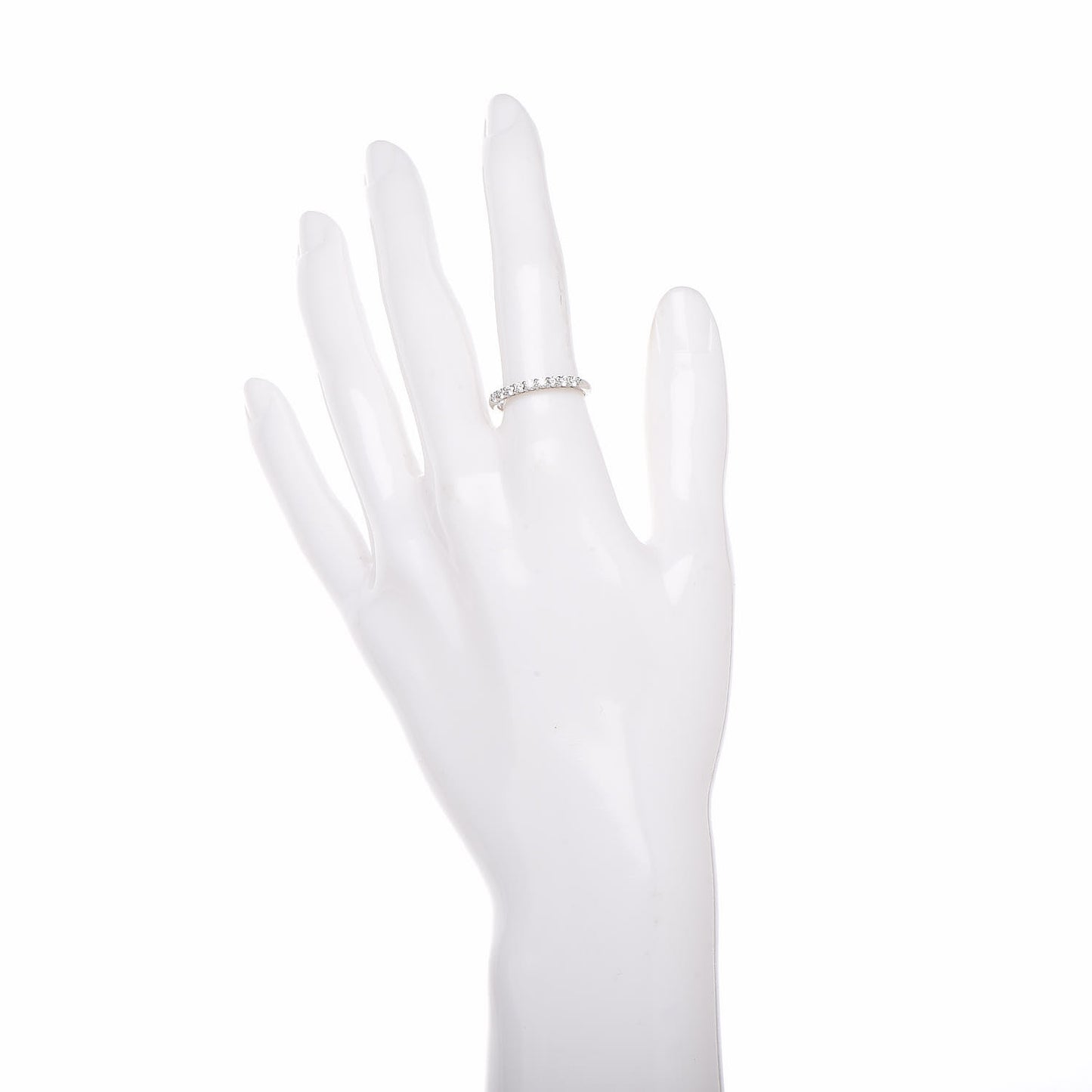 Platinum Diamond 2.2mm Embrace Half Circle Band Ring 53 6.5