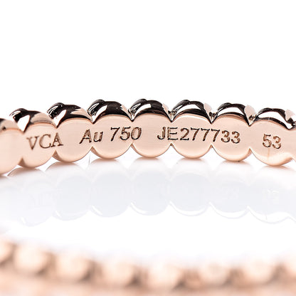 Van Cleef & Arpels 18K Rose Gold Small Perlee Ring 53 6.25 4 of 4