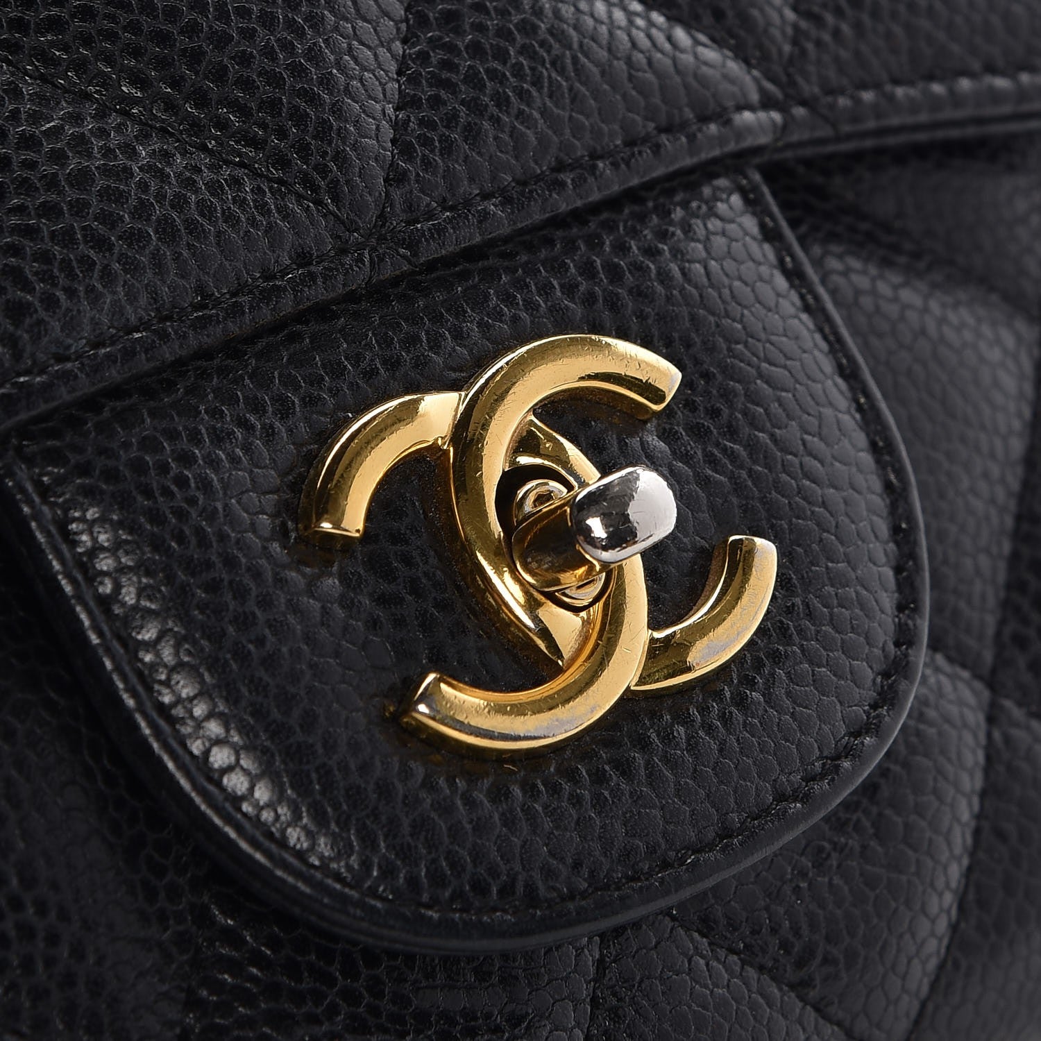 Chanel Caviar Quilted Jumbo Single Flap Black 8 of 8