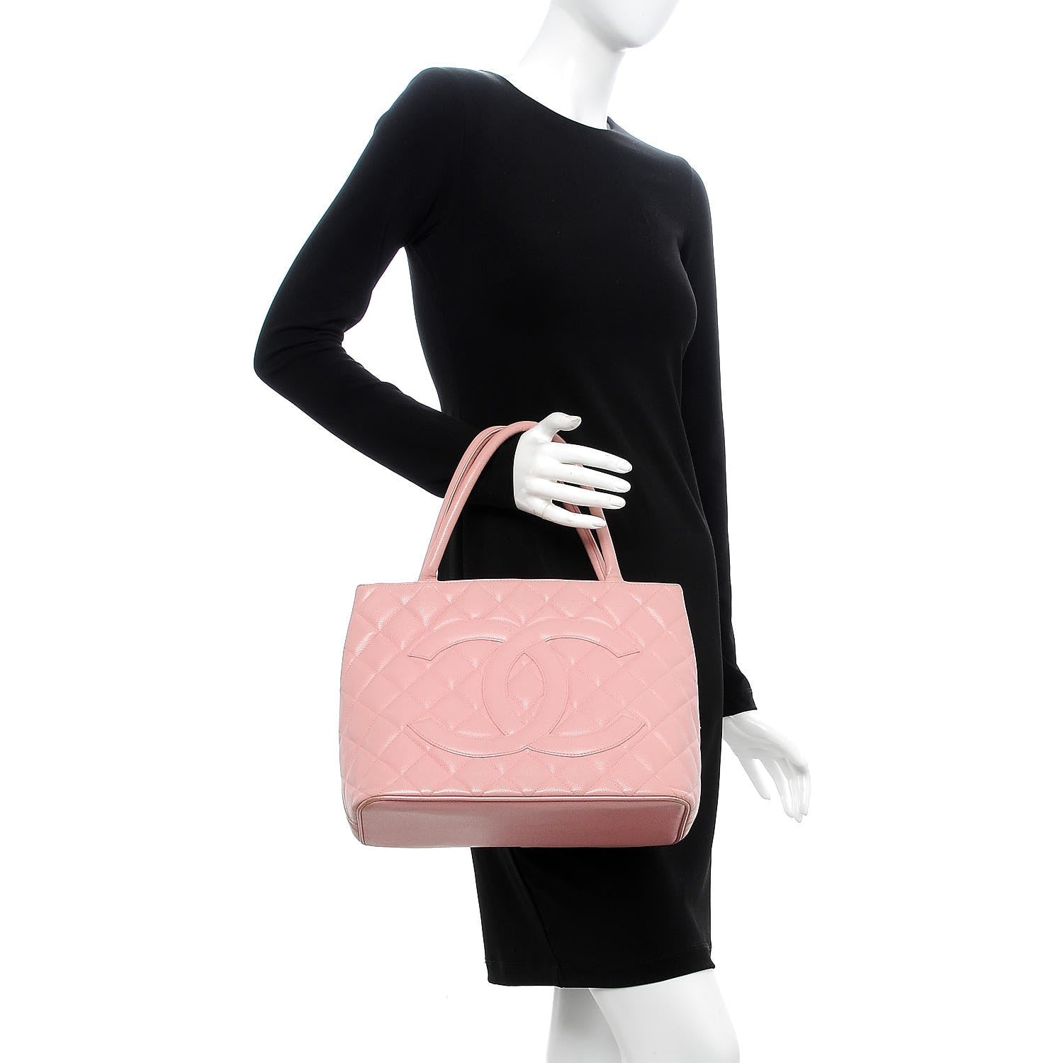 Chanel Caviar Quilted Medallion Tote Light Pink 2 of 16