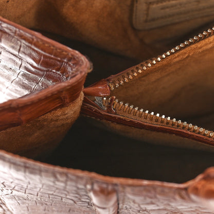 Nancy Gonzalez Crocodile Tote Brown 12 of 12