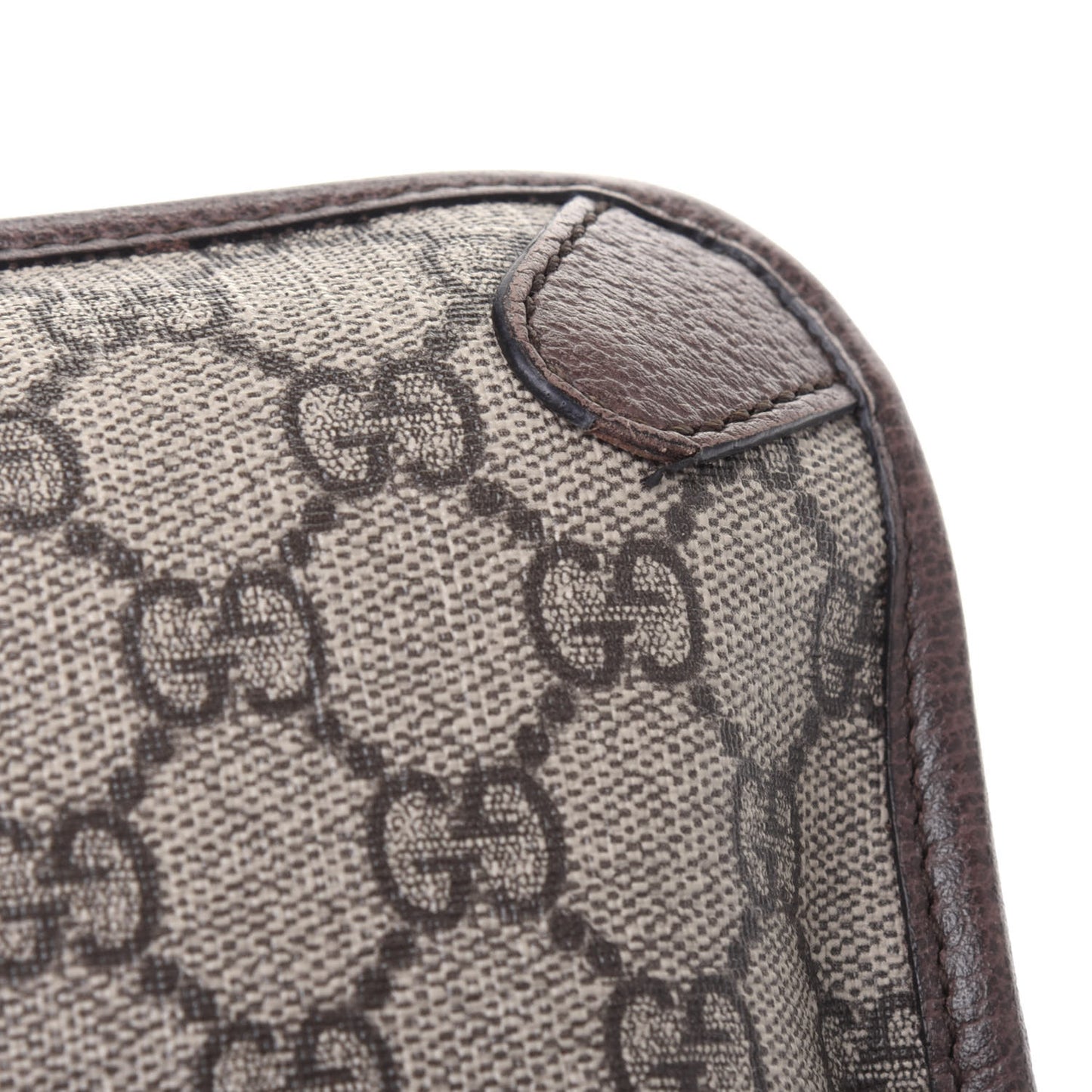 GG Supreme Monogram Neo Vintage Web Belt Bag Brown