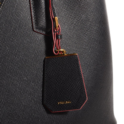 Prada Saffiano Cuir Small Double Bag Nero Black 9 of 17