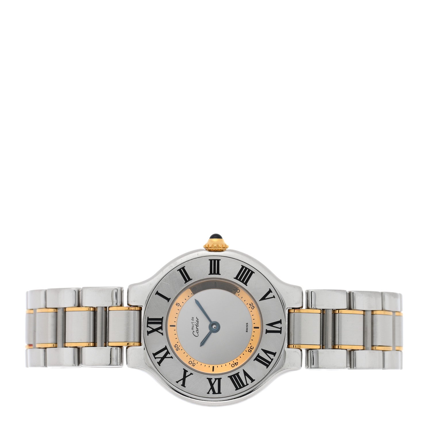 Cartier Stainless Steel 18K Yellow Gold 28mm Must de 21 Quartz Watch 2 of 4