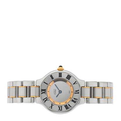 Cartier Stainless Steel 18K Yellow Gold 28mm Must de 21 Quartz Watch 2 of 4