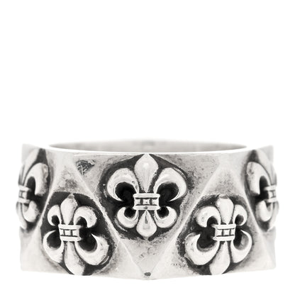 Chrome Hearts Sterling SIlver Pentagon Fleur de Lis Ring 54 7 1 of 5