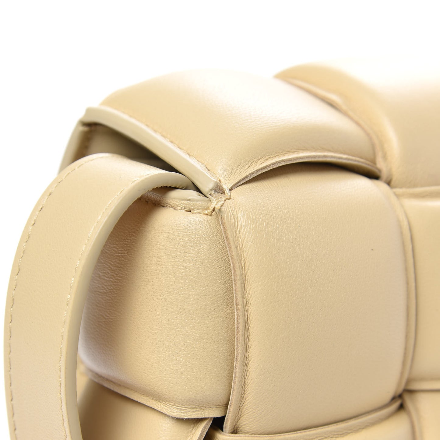 Nappa Maxi Intreccio Padded Cassette Crossbody Bag Porridge