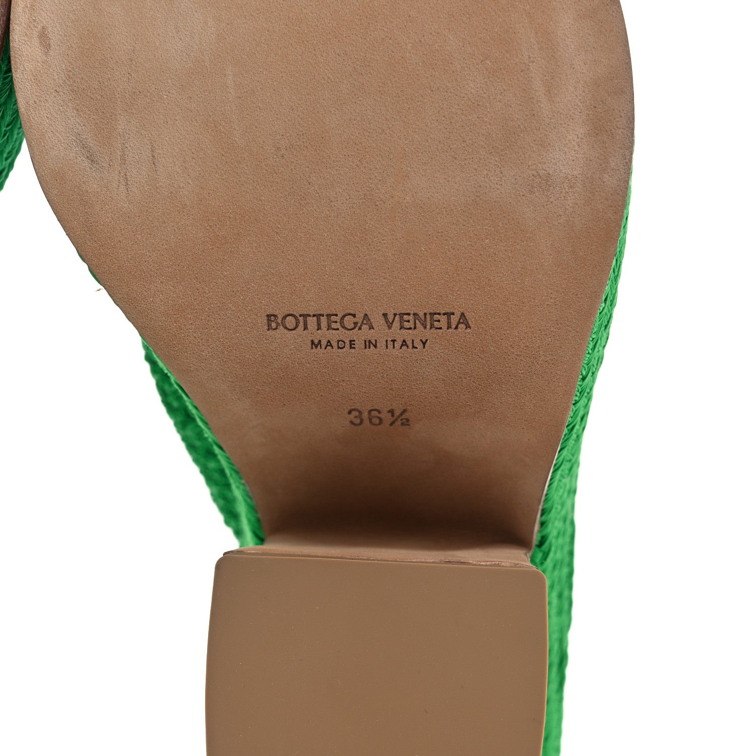 Bottega Veneta Knit Fabric Slide Platform 115 Wedge Sandals 36.5 Grass 6 of 11