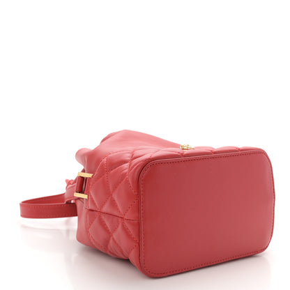 Versace Nappa Quilted Medusa Bucket Bag Red 4 of 11