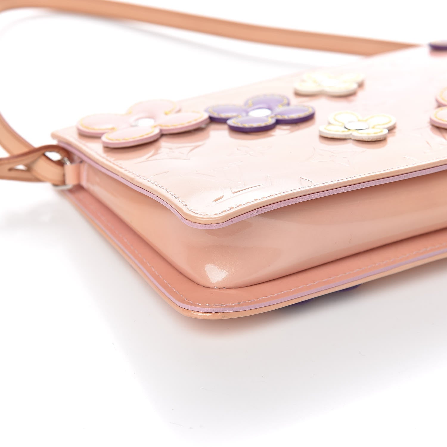 Louis Vuitton Vernis Lexington Fleurs Pochette Pink 7 of 11